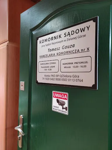 Komornik Sądowy przy Sądzie Rejonowym w Zielonej Górze Tomasz Gauza